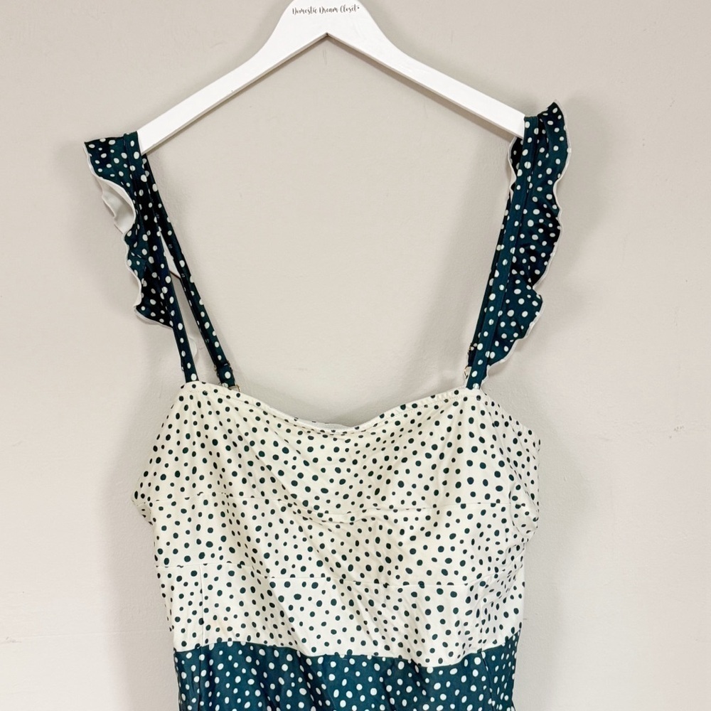 SUMMERSALT Women’s Plus Size Blue OASIS Swimsuit In ON THE DOT SEAWEED Size 20 - Picture 4 of 7